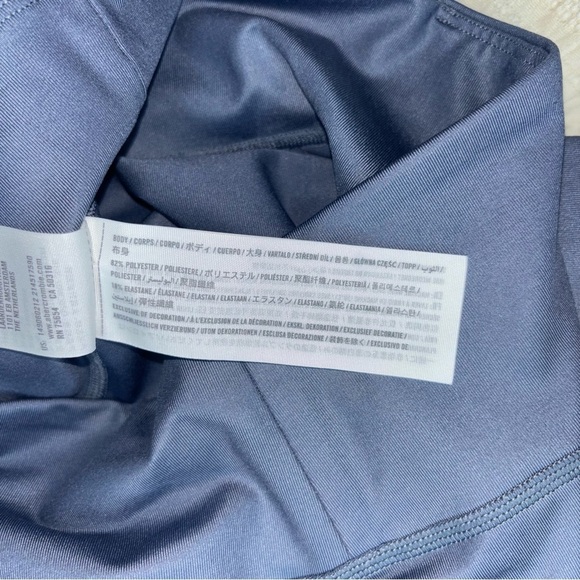 Abercrombie & Fitch High-Waisted Biker Gym Athletic Wear Shorts XS Blue Gray - Picture 10 of 12